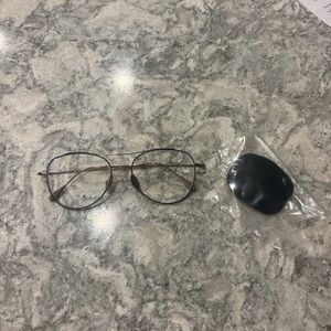 Colibri gold and black wired glasses with original sunglass lenses